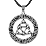 Celtic Knot and Elder Futhark Runes Pendant