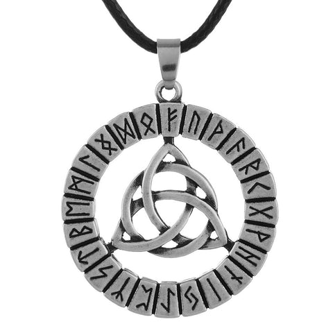 Celtic Knot and Elder Futhark Runes Pendant
