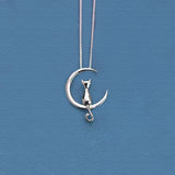 'Lucky Luna Cat' Necklace - 925 Sterling Silver