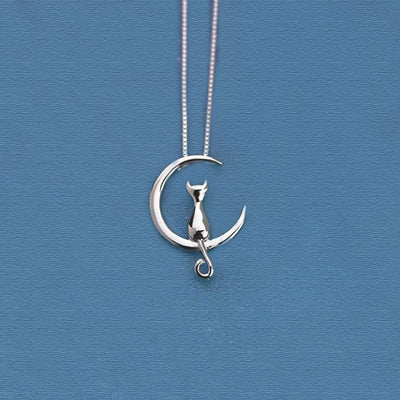 'Lucky Luna Cat' Necklace - 925 Sterling Silver