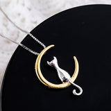 'Lucky Luna Cat' Necklace - 925 Sterling Silver