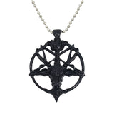 Goat Skull Pentagram Necklace