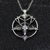 Goat Skull Pentagram Necklace