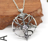 Goat Skull Pentagram Necklace