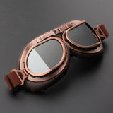 Steampunk Vintage Motorcycle Aviator Goggles Silver