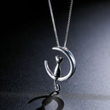 'Lucky Luna Cat' Necklace - 925 Sterling Silver