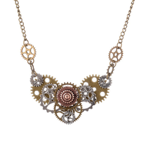 'Grinds My Gears' Steampunk Necklace