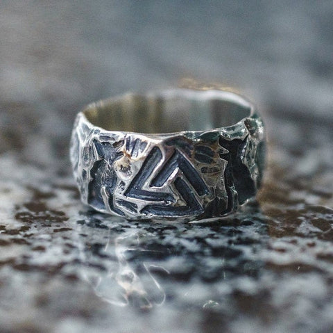 'Odin's Wolves' Viking Ring