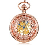 'Luxury of Time' Mechanical Hand-Wound Pocket Watch - Rose Gold