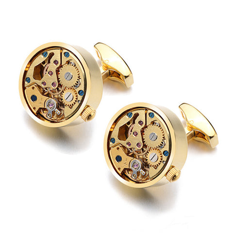 Round Moveable Gear Cufflinks
