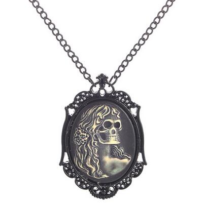 Skull Cameo Necklace