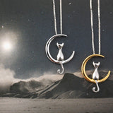 'Lucky Luna Cat' Necklace - 925 Sterling Silver
