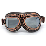 Steampunk Vintage Motorcycle Aviator Goggles Silver