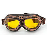 Steampunk Vintage Motorcycle Aviator Goggles Yellow Gold