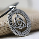 Celtic Knot and Elder Futhark Runes Pendant