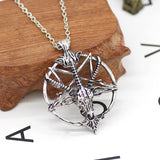 Goat Skull Pentagram Necklace