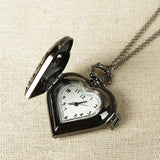 'Time For Love' Pocket Watch - Black