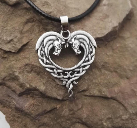 Celtic Equine Heart Necklace