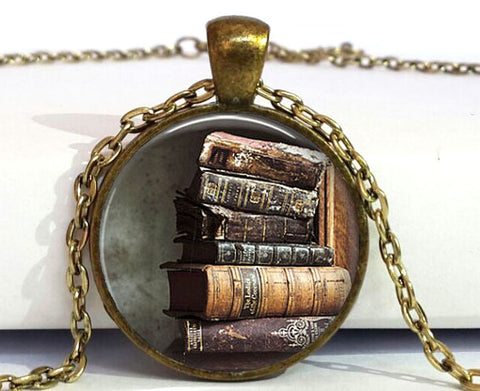 'Antique Books' Necklace
