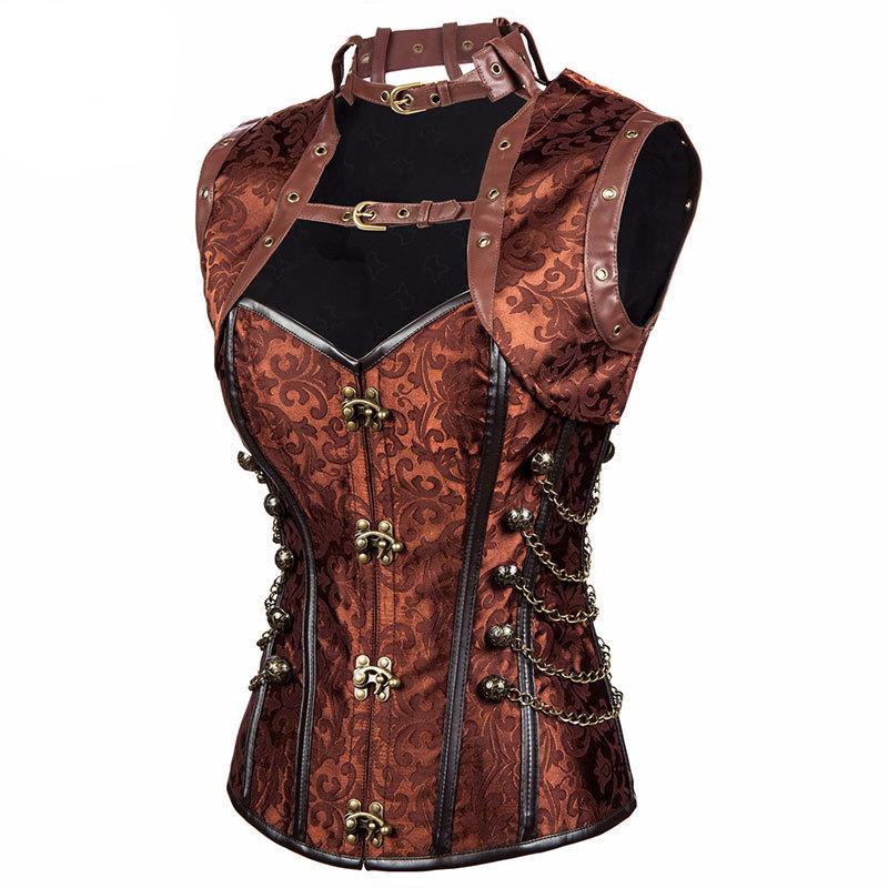 'Brocade of Chains' Corset and Jacket Set – Steampunk Oddities